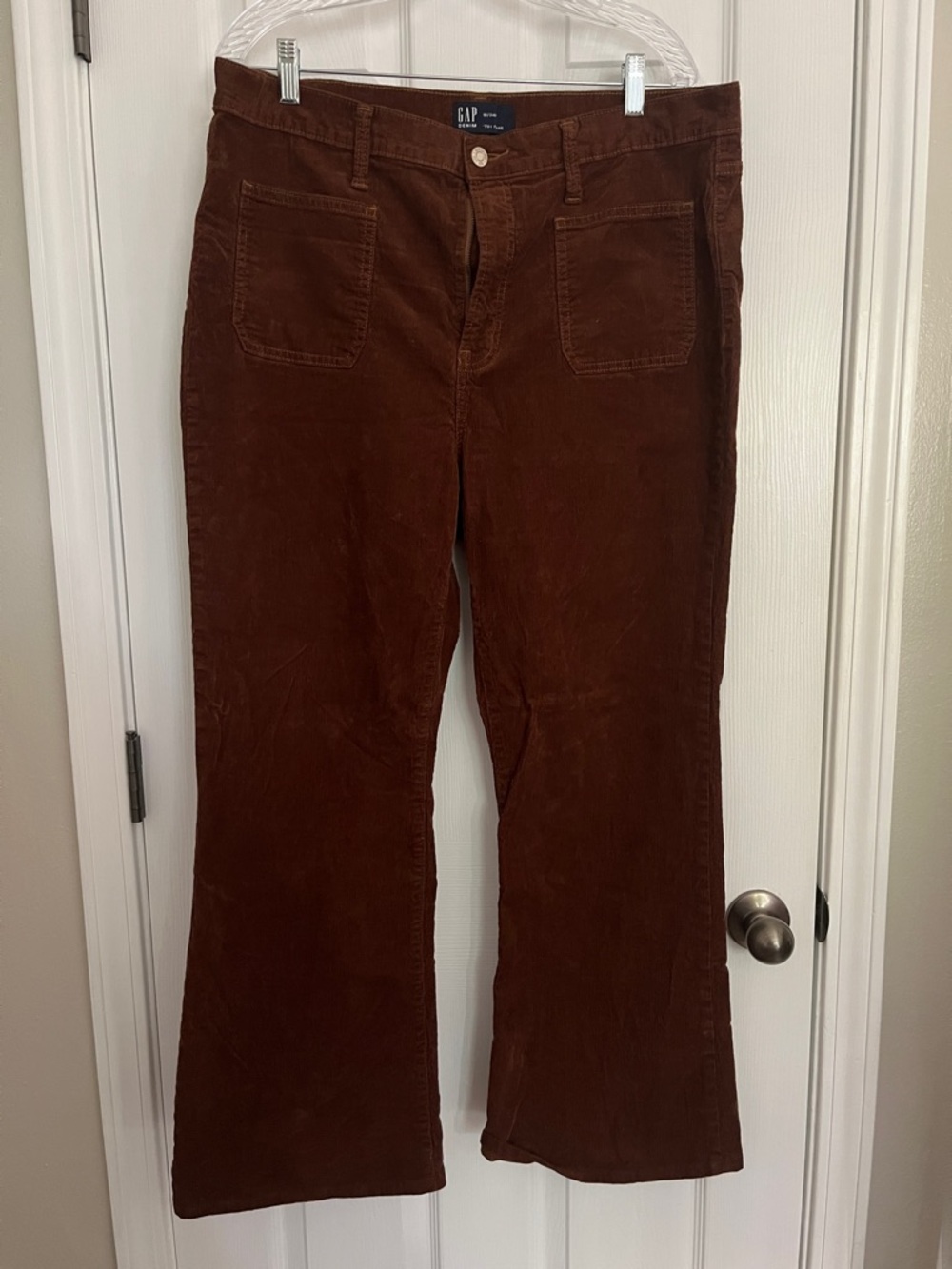GAP Women's 70s Flare Brown Corduroy Pants